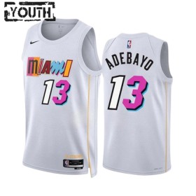Camiseta Niños Miami Heat Bam Adebayo 13 2022-23 Nike City Edition Blanco Swingman
